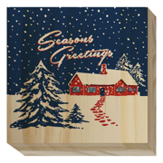Picture of Greetings/Cabin Wood Block