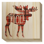 Picture of Noel - Moose Wood Block