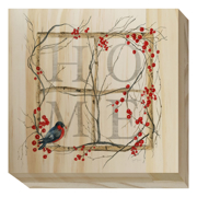 Picture of Home Wreath Wood Block