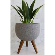 Picture of Rustic Round Planter w/ stand 33cm x 50cm Black