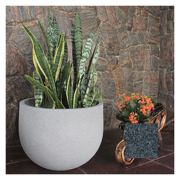 Picture of Rustic Round Planter Set/3 (JVRR33,45,57) Charcoal