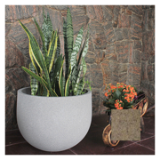 Picture of Rustic Round Planter Set/3 (JVRR33, 45, 57) Stone
