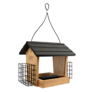 Picture of Bamboo - 3QT Hopper bird feeder with 2 Suet Cages