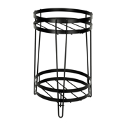 Picture of Modern Banded Plant Stand Black 24"Hx15"D