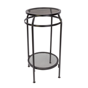 Picture of 20" New Age Emboss Double Plant stand Black