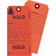 Picture of Tree Tag 2-Part Sold #7 Day-Glo Red 100Pk