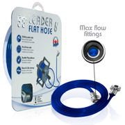 Picture of Leader Flat Hose 6' Blue F/F Ftgs