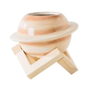 Picture of Planet Pot W/ Wood Stand 2"L x 3"W x 4.7"H Jupiter