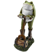 Picture of Moses Garden Toad Lawn Mower Statue