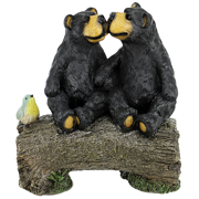 Picture of Best Buddies Bears On A Log Statue