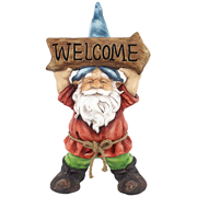 Picture of Welcoming Willie Garden Gnome Greeter Statue