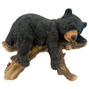 Picture of Catnapping Cub Black Bear Statue