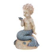 Picture of Jewels of the Deep Merman Boy Statue