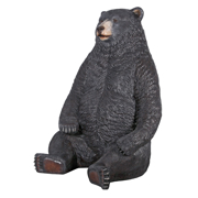 Picture of Sitting Pretty Black Bear Statue          