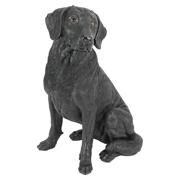 Picture of Black Labrador Retriever Dog Statue
