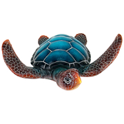 Picture of Medium Blue Sea Turtle Statue