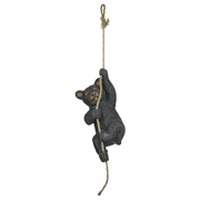 Picture of Swinging Bocephus Bear On Rope Statue