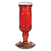 Picture of Antique Red Bottle Hummingbird Feeder 24 oz