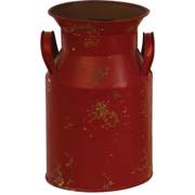 Picture of Milk Can 8.3" Distressed Red