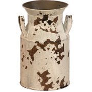 Picture of Milk Can 8.3" Distressed White