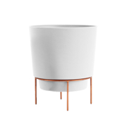 Image Thumbnail for 6" HOPSON METAL CASPER WHT PLANTER