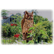 Image Thumbnail for GREAT HORNED OWL HAND PAINTED 16"