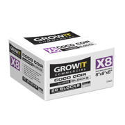 Image Thumbnail for GROW!T Commercial Coco Coir RapidRIZE Blocks X8, case of 20