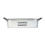 Image Thumbnail for SMALL FARMER'S MARKET OVAL PLANTER AGED GALVANIZED