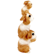 Image Thumbnail for HEAR SEE SPEAK NO EVIL BUNNY RABBITS STATUE